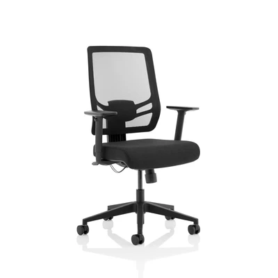 Image of Ergo Twist Black Fabric Seat Mesh Back