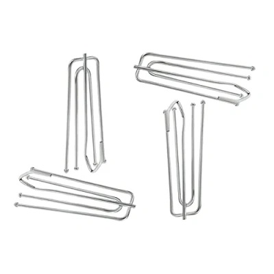 Image of Curtain Pleater Hooks Long Neck Prongs Pinch Pleat Hook Clips Tape Pins Stainless Steel Drapery for Window Door Bathroom Pack of 20