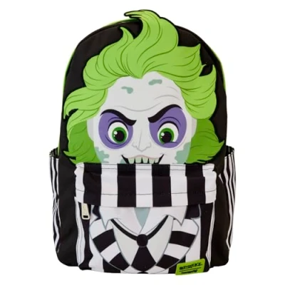 Image of Loungefly Beetlejuice Cosplay Full Size Nylon Backpack
