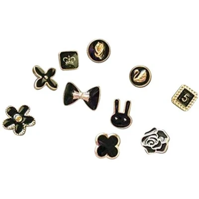 Image of ausuky 10 Pieces Clothing Decorative Brooch Anti light Leaking Fixed Button Workplace Lady Prevents Accidental Exposure (3#)