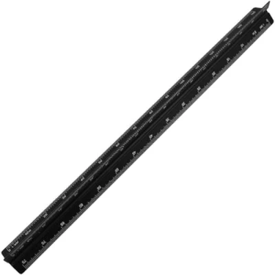 Image of Architectural Scale Ruler 30cm Aluminum Triangular for Architects Students Draftsman Engineers