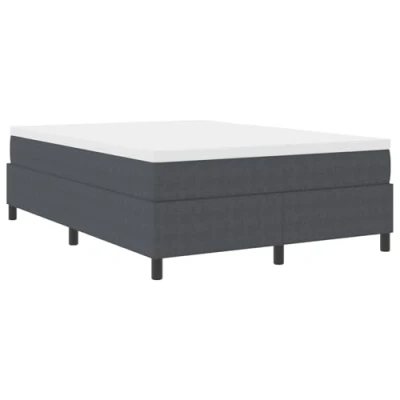 Image of vidaXL Charcoal Dark Grey Bed Frame 140x200 cm Modern Wood/Metal Combination Indoor Bedroom