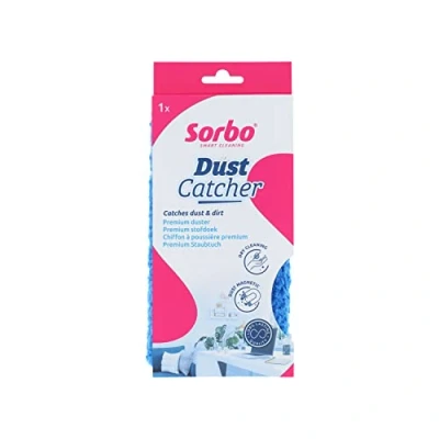 Image of Sorbo Dust Catcher, Magnet, Ultra Soft Microfibre Cloth, Chemical Free Cleaning, 28 cm x 23 cm, Blue