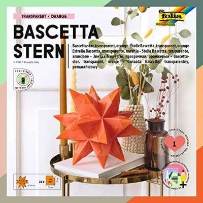 Image of folia 836/3030 Bascetta Star Handicraft set, blue, Orange, 15 x cm