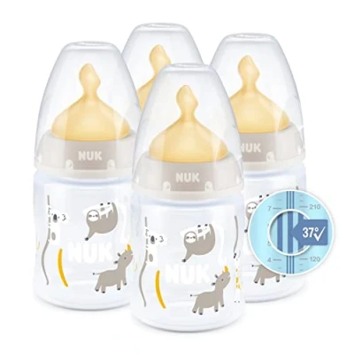 Image of NUK Perfect Match Baby Bottle Teats 0+ Months Adapts to Baby&#039;s Palate Anti Colic Vent BPA Free Small Silicone Teat for Bottles 2 Count