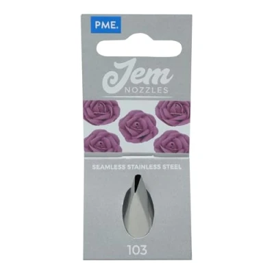 Image of PME NZ103 JEM Medium Petal / Ruffle Piping Nozzle no. 103, Silver