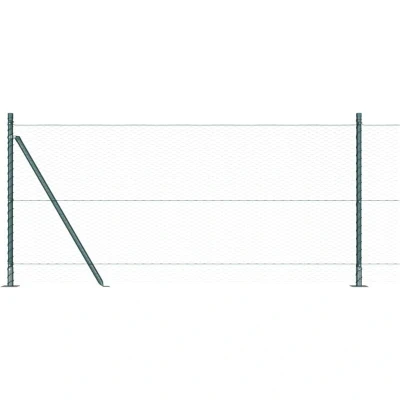 Image of vidaXL Hexagon Fence Green 1x100 m Steel