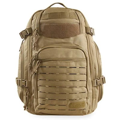 Image of Highland Tactical Unisex&#039;s Roger Backpack Tactical, Desert (Coyote), 18&quot; (H) x 15.5&quot; (W) 8&quot; (D)