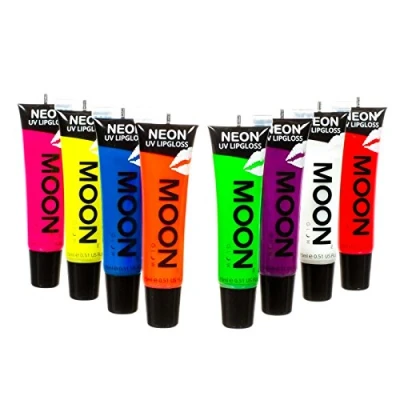 Image of Moon Glow Neon UV Lip Gloss Choose from 8 colours Glows brightly under UV! (Set of 8)