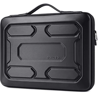 Image of DOMISO 13.3 inch Laptop Sleeve with Handle Shockproof Waterproof EVA Protective Case for 13 Notebooks/13 MacBook Air/MacBook Pro Retina/Dell Inspiron XPS 13/ASUS/HP, Black