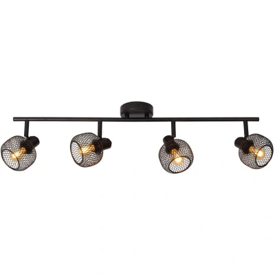 Image of Maren Retro Ceiling Spotlight Bar 4xE14 Black
