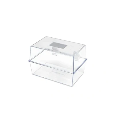 Image of Deflecto® 8&quot; x 5&quot; Card Index Box Crystal