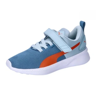 Image of Puma Flyer Runner Unisex Neutral running shoes for kids, Size: 10K, Blue horizon/frosted dew/flame flicker Textile/synthetics
