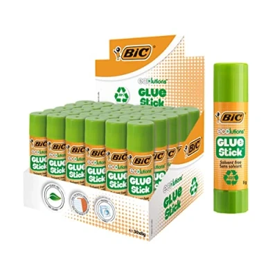 Image of BIC Ecolutions Glue Stick Box of 30,Green,8g