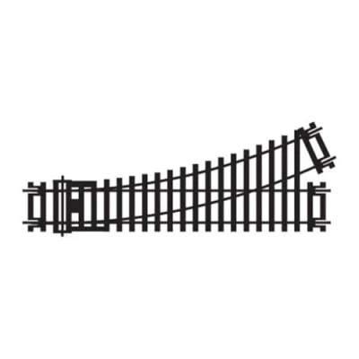 Image of Hornby R8072 OO Gauge Left Hand Point Track Extra Pieces for Model Railway Sets, Train Scale 1:76