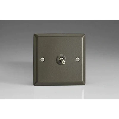 Image of Varilight 1 Gang 10A Intermediate Toggle Light Switch Graphite 21 XPT7
