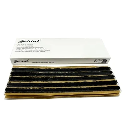 Image of ZERINT TS 260D15 Tyre Repair Plugs 15PCS, Self Vulcanizing Rubber Strips 6 x 200 mm for Tubeless Puncture (Black)