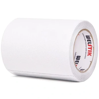 Image of WELSTIK 15CM x 5M Anti Slip Adhesive Tape, Non Tape Improving Grip, Strong Safety Sticker for Indoor and Outdoor, Work Safety, Home Clear