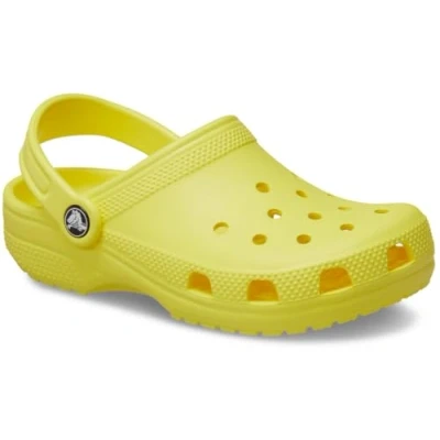 Image of Crocs Unisex Kids Classic Clog K Clogs, Cyber Yellow, 6 UK Child