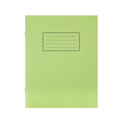 Image of Silvine Exercise Book Ruled 229x178mm Green (Pack of 10)