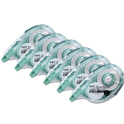 Image of Tombow CT YXE4 6P Refillable Correction Tape Extra Long 4.2mm x 16m Office Pack of 6