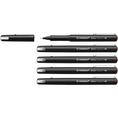 Image of STABILO dr!ver Premium Fineliner Fine Pack of 5 Red