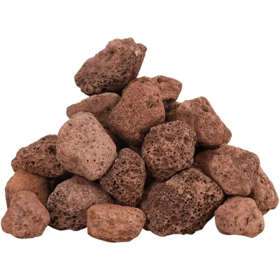 Image of vidaXL Red Volcanic Rocks Natural Lava Accent Stones Beads for Aquarium, Fish Tank, Garden Landscaping, and Planter Beds 25kg