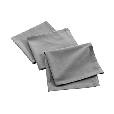 Image of Douceur d&#039;Intérieur Mistral 3 Recycled Cotton Grey Napkins, 40 x cm
