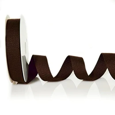 Image of Trimz Cotton Webbing, Brown, 25mm