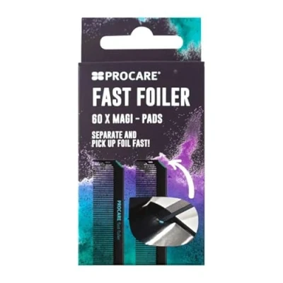 Image of Procare Fast Foiler Magi Pad (x60) 60x Pads for Pin Tail Comb Range. Pick Up Foils with the Attachments. Perfect Hair &amp; Foil Accessories.