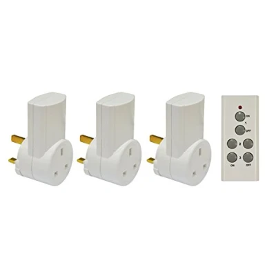 Image of Eagle 3 Way Remote Control Mains Socket Adaptor Set