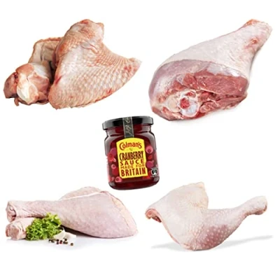 Image of Turkey Feast Box 5 Ingredients Carrot Drumstick Mince Leg Cranberry Sauce