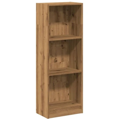 Image of vidaXL Bookcase Bookshelf in Artisian Oak Modern Design Engineered Wood Storage Cabinet with Open Compartments for Bedrooms, Living Rooms, and Hallways 40x24x109 cm