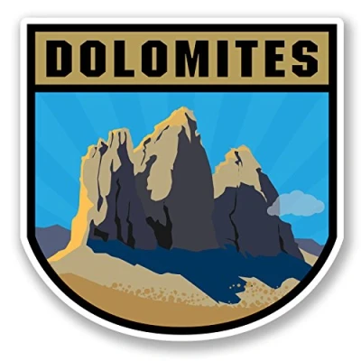 Image of 2 x Dolomites Vinyl Sticker Luggage Travel Bike Laptop Car Ski Snowboard #5455 (10cm 10cm)
