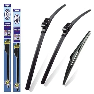 Image of alca Germany Fits Mazda 3 2004 2008 Set of Windscreen Wiper Blades Super Flat Front Rear 21&quot;19&quot;SL 14&quot;FJ ASF2119SL14FJ