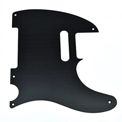 Image of KAISH Metal Aluminum Anodized American Vintage 5 Hole Tele Style Pickguard TL Pick Guard Scratch Plate for USA/Mexico Telecaster Black