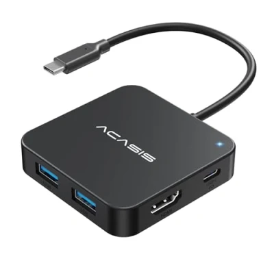 Image of USB C Hub, Multi Port Type Hub with 4K HDMI Display, Power Delivery 100 W 3 3.0 1 Adapter for MacBook, Mac Mini, XPS, Laptop