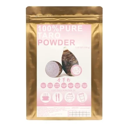 Image of Plant Gift 100% Pure Taro Flour 香芋粉 Natural Powder, Great Flavor for Drinks, Smoothie, Yogurt, Baking, cookies, cakes and Beverages, Non GMO No Filler, additives 100G/3.25oz