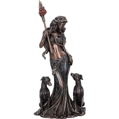 Image of Nemesis Now Bronze Mythological Hecate Moon Goddess Figurine 34cm