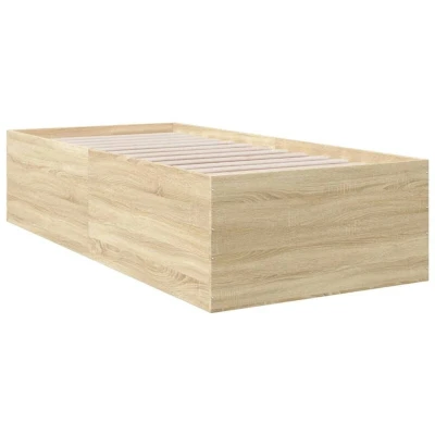 Image of vidaXL Bed Frame without Mattress Sonoma Oak 90x190 cm Single