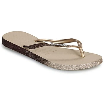 Image of Havaianas SLIM Sparkle FADE Tbar sandals, Women&#039;s, Size: 4 5, Sand grey Natural rubber