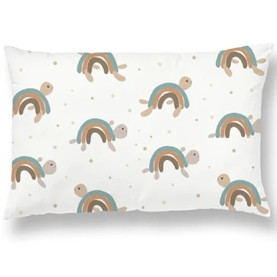 Image of Cotton Pillowcase for Kids 40x60 /33x45cm, Soft, and Easy to Clean Charming Designs Ideal Comfortable Restful Sleep. Duvet Bedding, Toddler, Girls, Boys Single Cover Case
