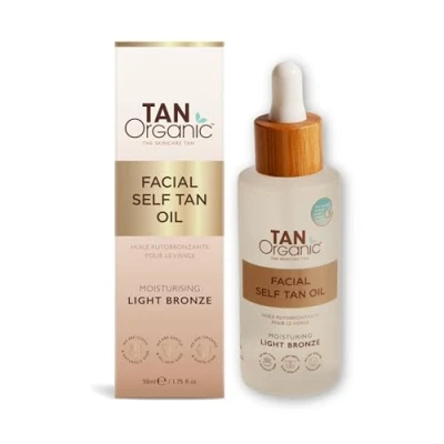 Image of TanOrganic Certified Moisturising Self Tanning Oil Fake Tan for Face Organic Natural Vegan 50ml