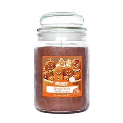 Image of AIRPURE Large Candle Scented, Gingerbread Fragrance 120 Hour