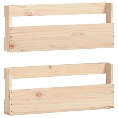 Image of vidaXL Solid Pine Wood Wall Mounted Shoe Racks Space Saving, Stylish, Functional Storage and Organization