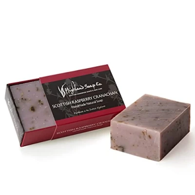Image of The Highland Soap Company Scottish Raspberry Cranachan Handmade 190g