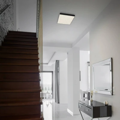 Image of Briloner Flame Star LED ceiling lamp, 21.2 x cm black