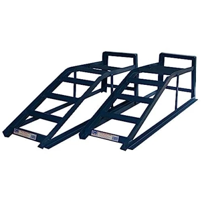 Image of Pair of Heavy Duty Metal 2 Tonne (2000kg) Car Maintenance Ramps
