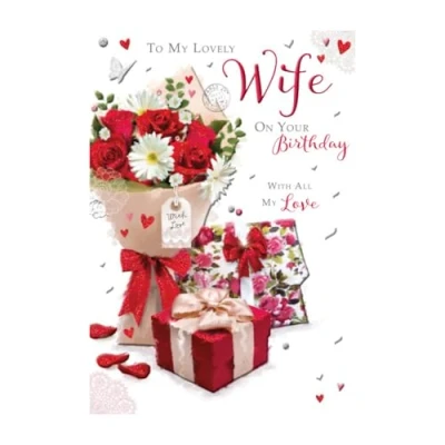Image of Words &amp; Wishes to My Lovely Wife with All Love Birthday Card