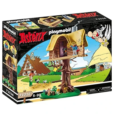 Image of Playmobil Asterix 71016 Cacofonix with Treehouse, Toy for Children Ages 5+